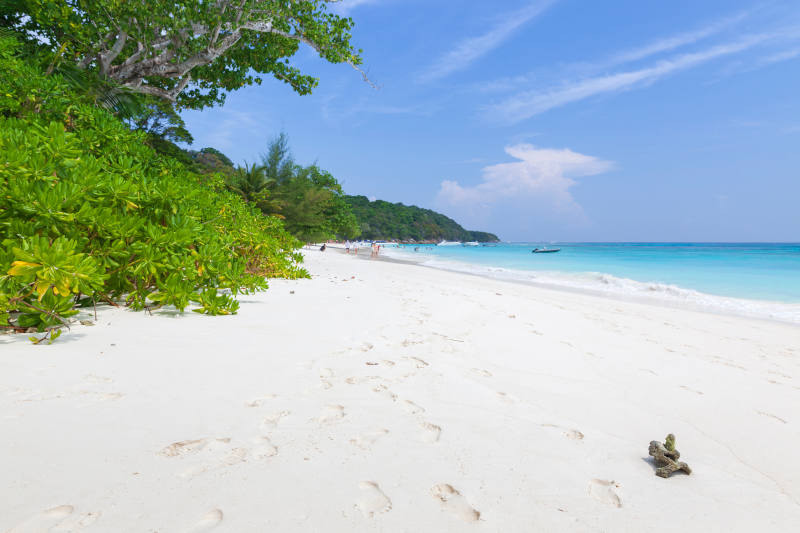 Powder white beach on Koh Tachai near Khao Lak