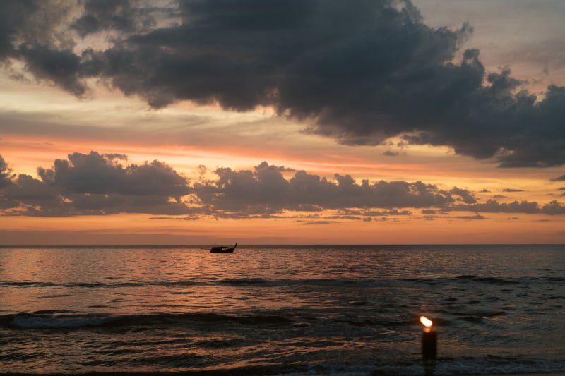Sunset view from Devasom in Khao Lak